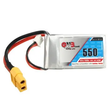 Gaoneng Gnb 7.4V 550Mah 2S 80/160C Batteria Lipo Xt30 Spina Per Kingkong Geprc Iflight Rc Fpv Copter Drone