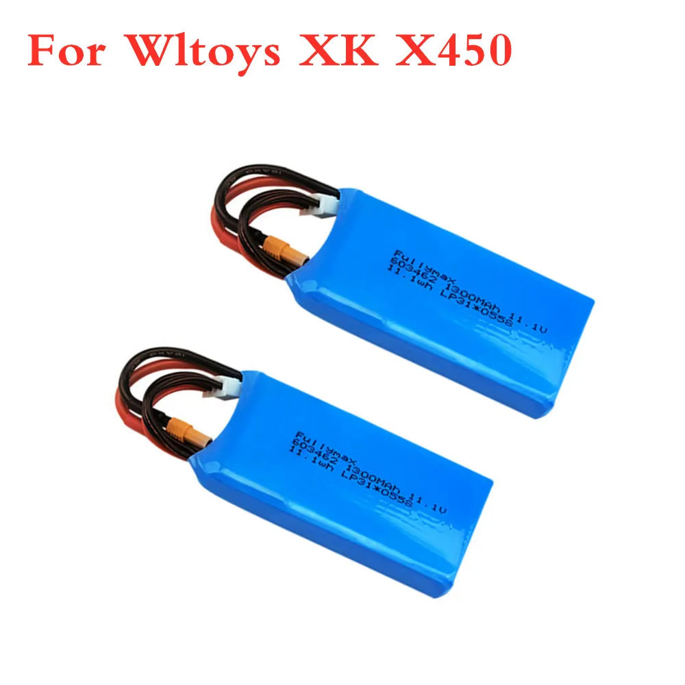 11.1V 1300Mah Lipo Batteria Per Xk X450 Fpv Rc Drone Pezzi Di Ricambio 3S 11.1V Batterie Ricaricabili Xt30 Spina Per X450