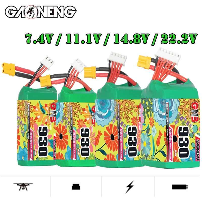 Gnb 2S/3S/4S/6S 930Mah 120C/240C Lipo Battery For Fpv Racing Drone Rc Quadcopter Helicopter Toy Parts With Xt30 Plug Battery