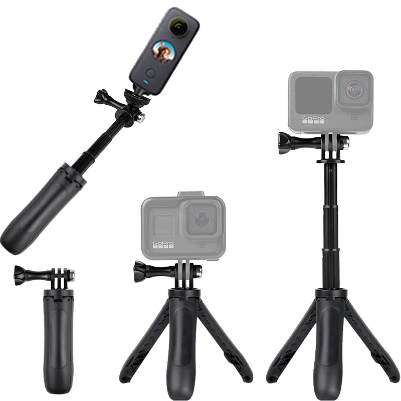 Mini Pocket Selfie Stick Shorty Treppiede Maniglia Grip Pole Per Gopro 12 11 10 9 Insta360 X2 X3 Dji Osmo Action Camera Accessori