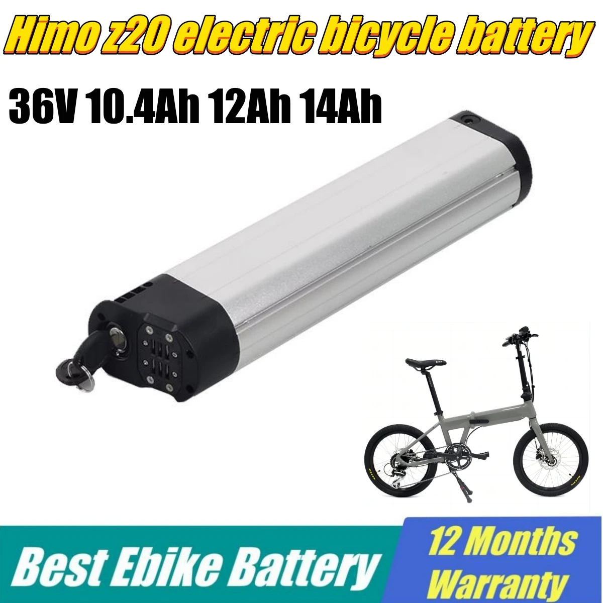 Batteria Al Litio Pieghevole E-Bike 36V 10.4Ah 12Ah 14Ah Per Batteria Bici Elettrica Himo Z20
