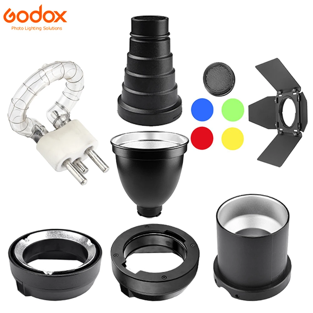 Godox Ad300Pro Accessori Luce Del Flash Lampadina Snoot A Nido D'Ape Barndoon Riflettore Elinchrom Broncolor Profoto Montaggio Ad-Ab Adattatore
