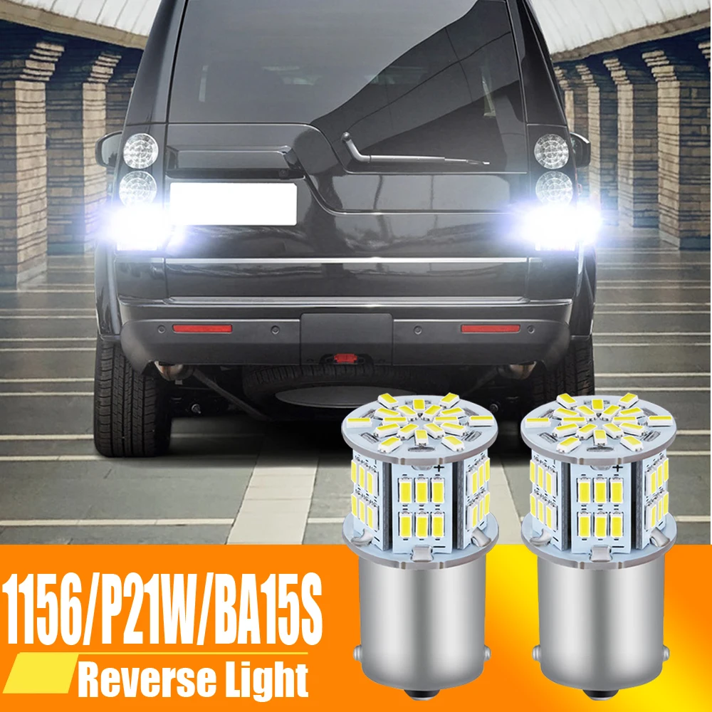 2Pcs Led Light Reverse Lamp P21W Ba15S Canbus Per Land Rover Defender Discovery 2 3 4 Lr2 Lr3 Lr4 Freelander Range Rover Sport 1