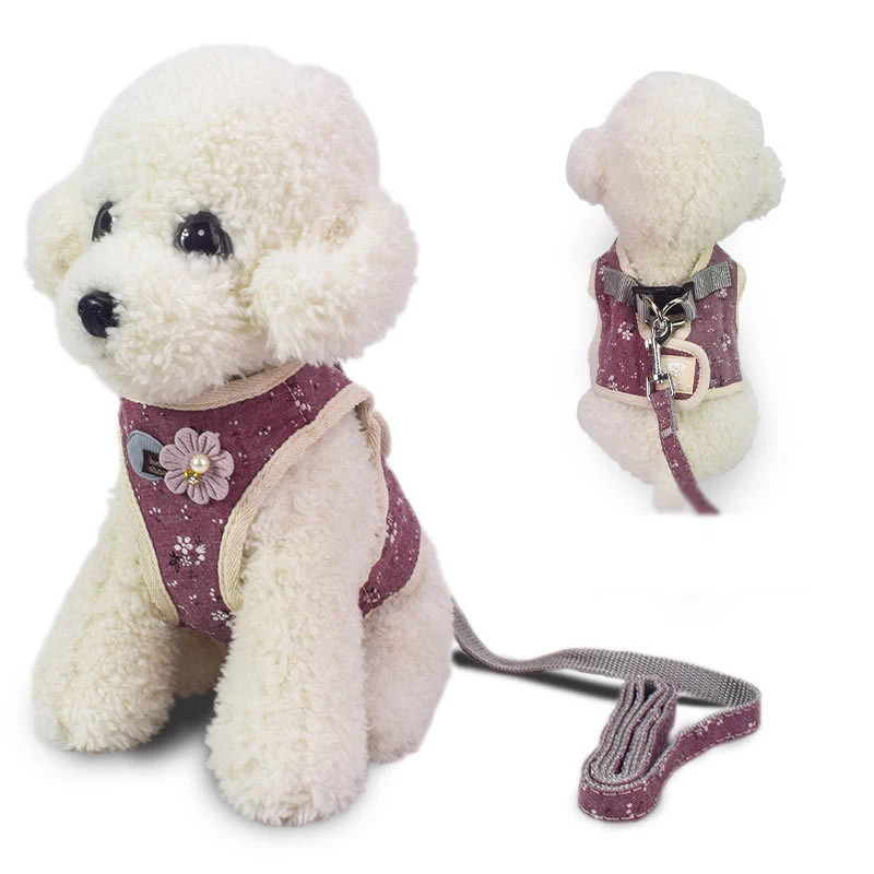 Pettorina E Guinzaglio Per Cani In Lino Di Cotone Accessori Per Cani Di Piccola Taglia Per Cani Prodotti Per Cani Per Bulldog Francese Pug Seresto Bay