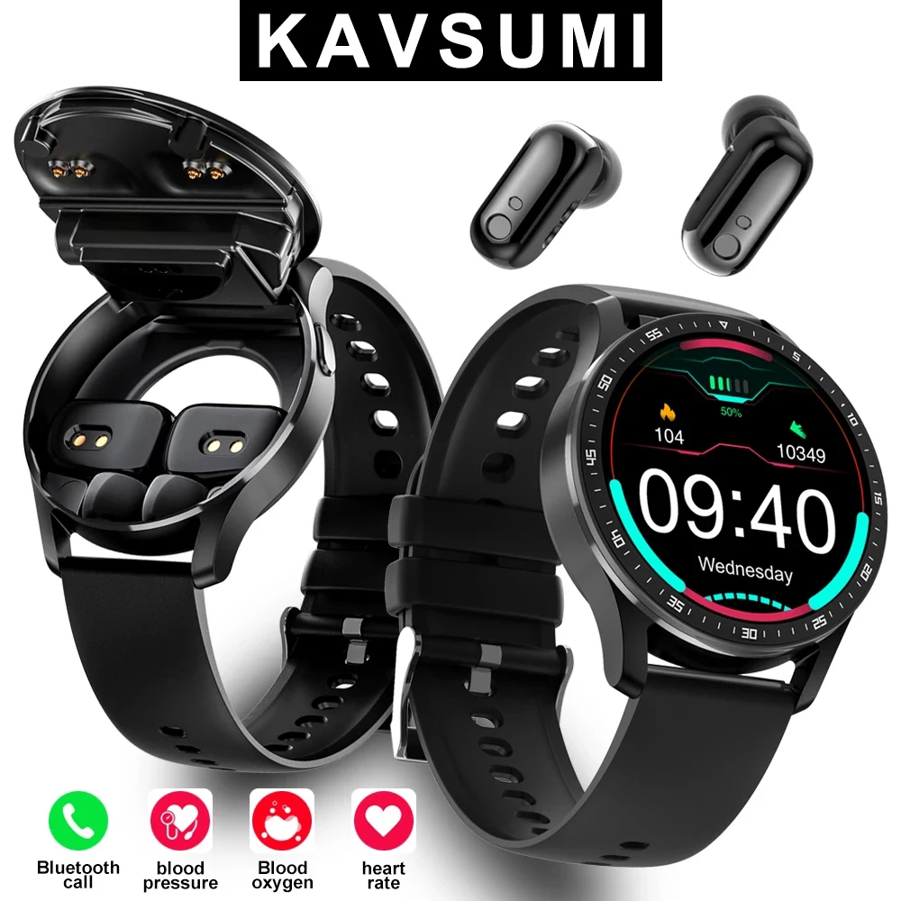 2023 New Headphone Smart Watch Tws Tws Two In One Wireless Bluetooth Dual Headset Call Health Blood Pressure Sport Music Smartwatch
