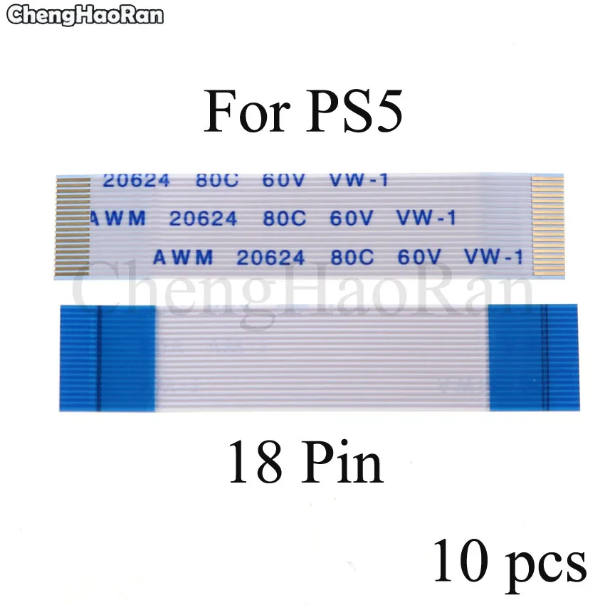 Chenghaoran 10Pcs Per Ps5 Touchpad Connect Cable 18 Pin Cable Per Controller Ps5 Touch Pad Cable18 Pin Flex Ribbon Cable