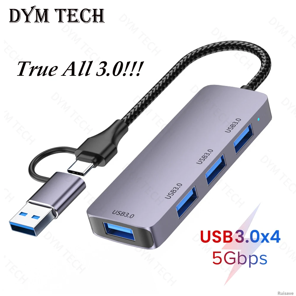 5Gbps Usb C 3.0 Hub Splitter Ad Alta Velocità A 4 Porte Per Dischi Rigidi Macbook Mouse Keyboard Extend Adapter Computer Pc Accessori