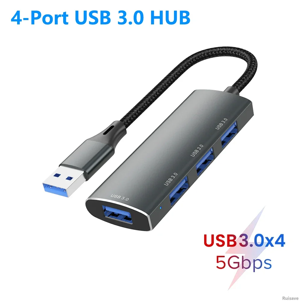 Ruisave Hub Usb Splitter Ad Alta Velocità Usb3.0 A 4 Porte Per Dischi Rigidi Usb Flash Drive Mouse Keyboard Extend Adapter Accessori Per Pc