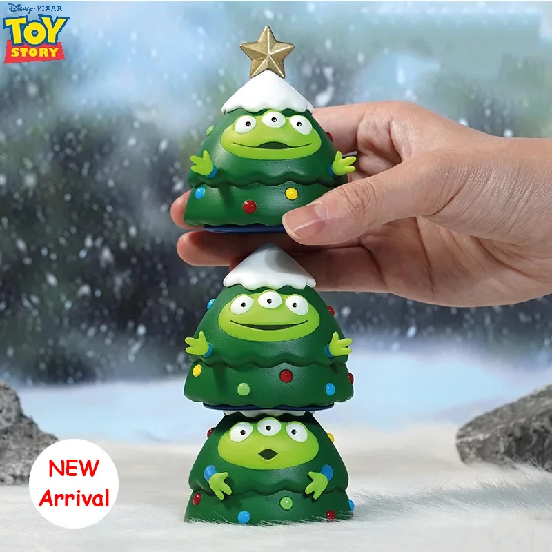 Kawaii Disney Anime Toy Story Alien Action Figure Toys Lovely Funny Christmas Tree Series Alien Jenga Figure Doll Gifts For Kids