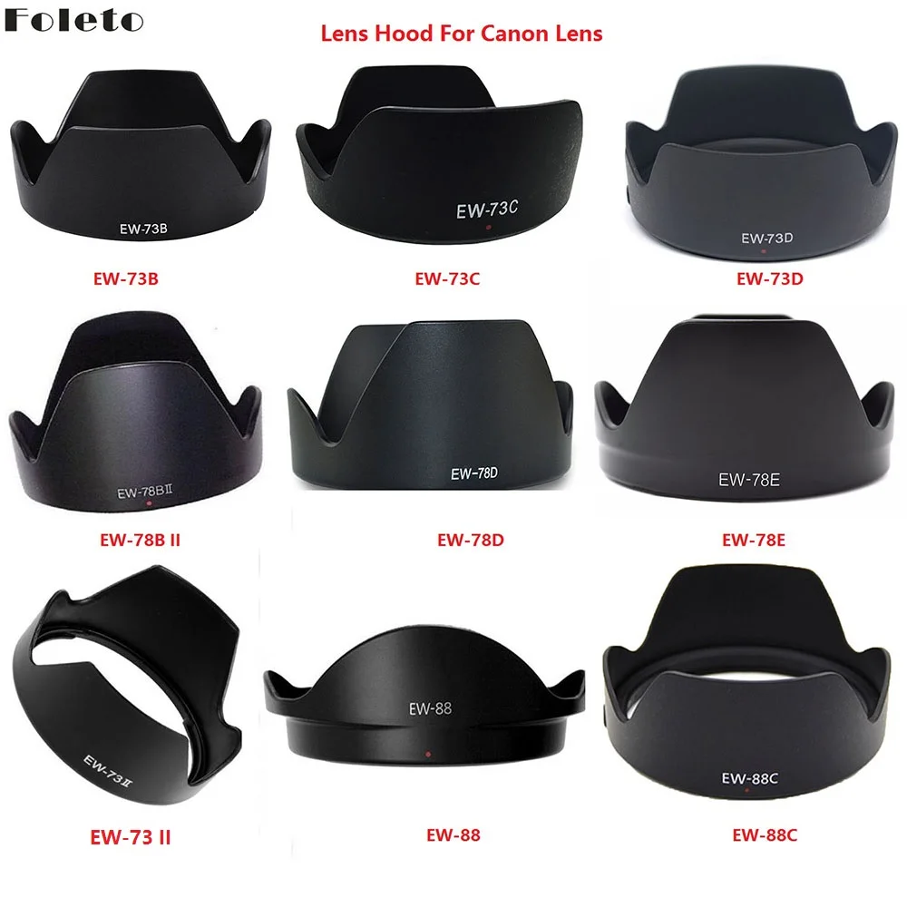 Foleto Paraluce Per Obiettivi Fotografici Petalo Bayet Montaggio Ew-73B 73C 73D Ew-88C Ew-78B Ii Ew-78E Ew-88 Per Canon 500D 600D 650D 5D 6D 7D 60D Le