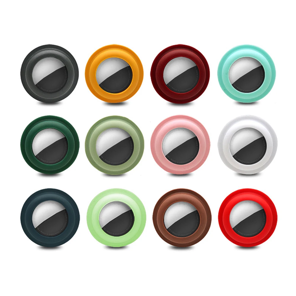 Custodia Protettiva Circolare In Silicone Per Apple Airtag Tracker Cover Anti-Caduta Antigraffio Per Cover Tracker Air Tag