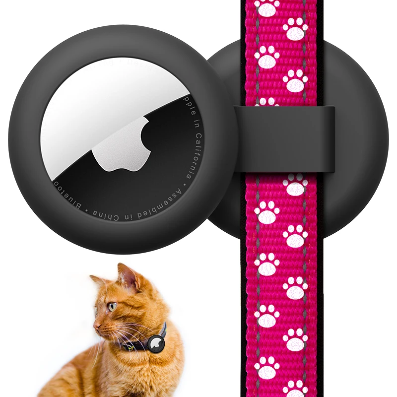 Per Apple Airtag Case Dog Cat Collar Gps Finder Air Tag Covercustodia Protettiva In Silicone Per Apple Air Tag Tracker Accessori Per Custodia