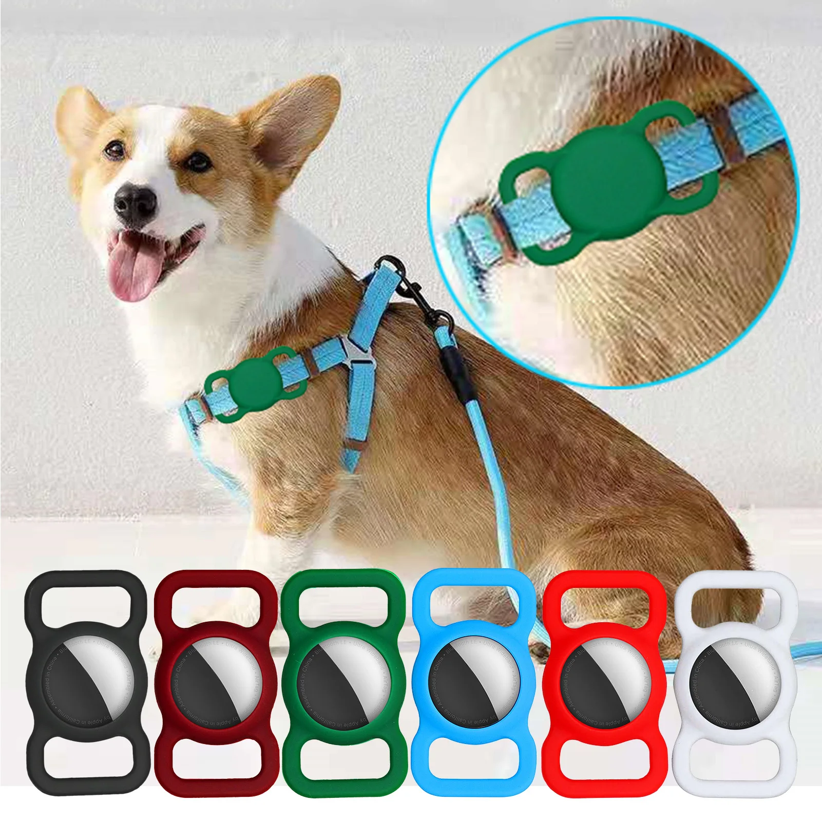 Custodia Protettiva In Silicone Per Animali Domestici Dog Cat Per Airtags Cover Per Air Tags Locator Tracker Dispositivo Anti-Smarrimento Nuovo