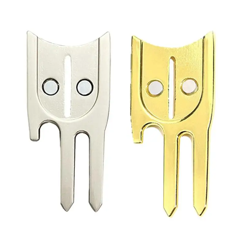 Golf Divot Repair Tool Metal 6-In-1 Portable Divot Tool Nad Ball Marker High Durezza Ball Marker Divot Tool Forchetta Da Golf Durevole