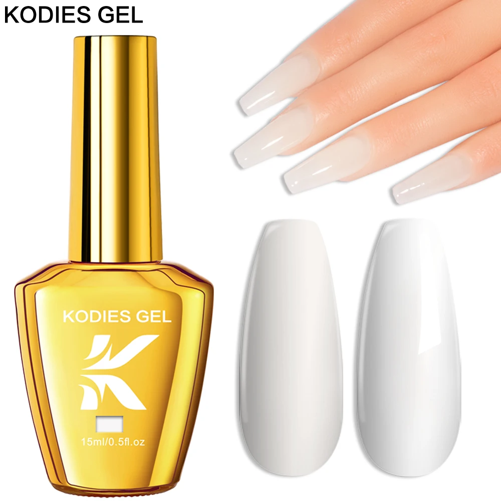 Kodies Gel New Bottle Nail Gel Polish 15Ml Milky White Funny Bunny 15Ml Gel Vernice Semi Permanente Uv Soak Off Manicure Gellak