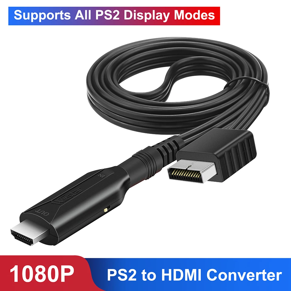 Adattatore Da Ps2 A Hdmi Cavo Adattatore Convertitore Audio Video 1M 480I/480P/576I Per Sony Ps2 A Hdmi Per Tutte Le Modalità Di Visualizzazione Ps2