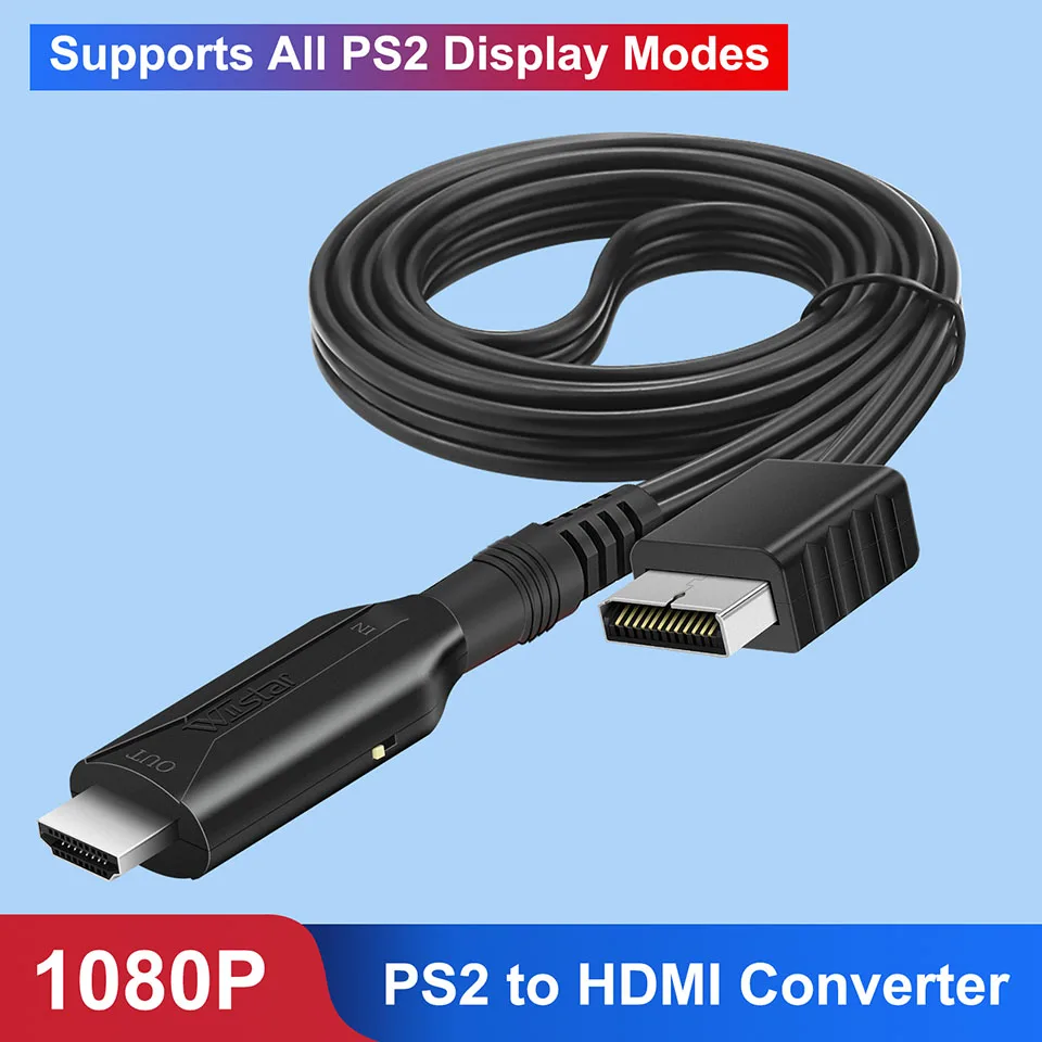 Adattatore Convertitore Audio Video Da Ps2 A Hdmi 480I/480P/576I Per Ps1 Ps2 A Hdmi 720P 1080P Uscita Per Tutte Le Modalità Di Visualizzazione Ps2