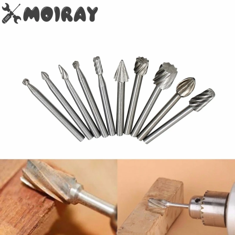 Moiray Titanium Dremel Routing Wood Rotary Milling Rotary File Cutter Lavorazione Del Legno Intaglio Intagliato Coltello Cutter Tools