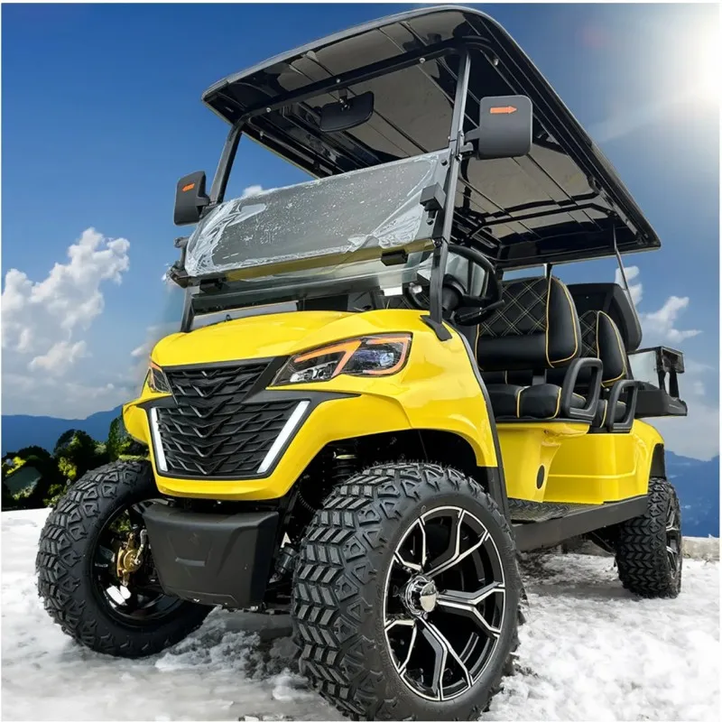 Carrello Da Golf Cinese Omologato Stradale 48V 60V 72V Club Car Electric 4X4 Utility Vehicle 2 4 6 Posti Luxury Off Road Golf Buggy Cart