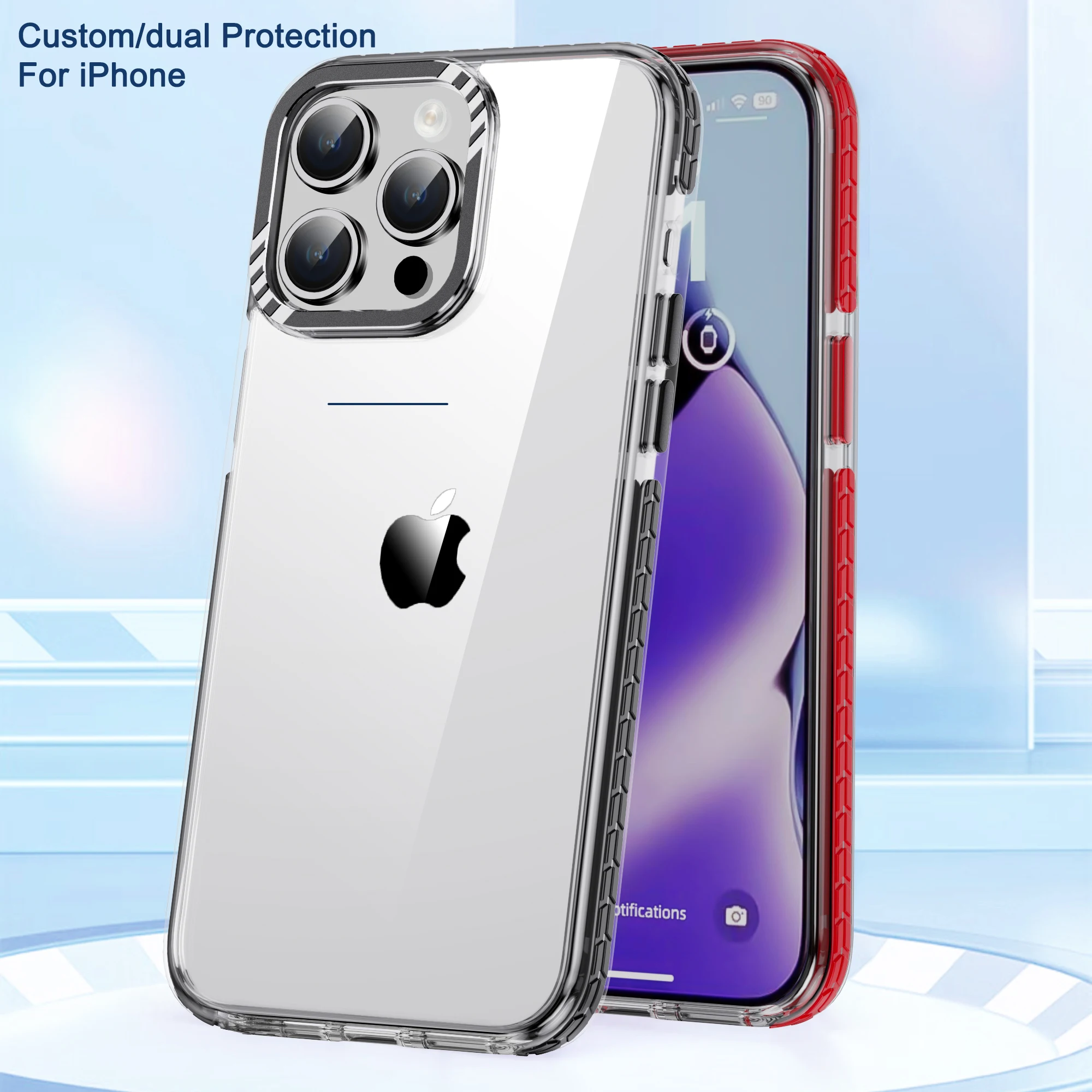 Ipaky Per Custodia Iphone 15 15Pro 15 Plus Custodia Antiurto Trasparente Trasparente Anti-Ingiallimento Per Custodia Iphone 15Pro Max
