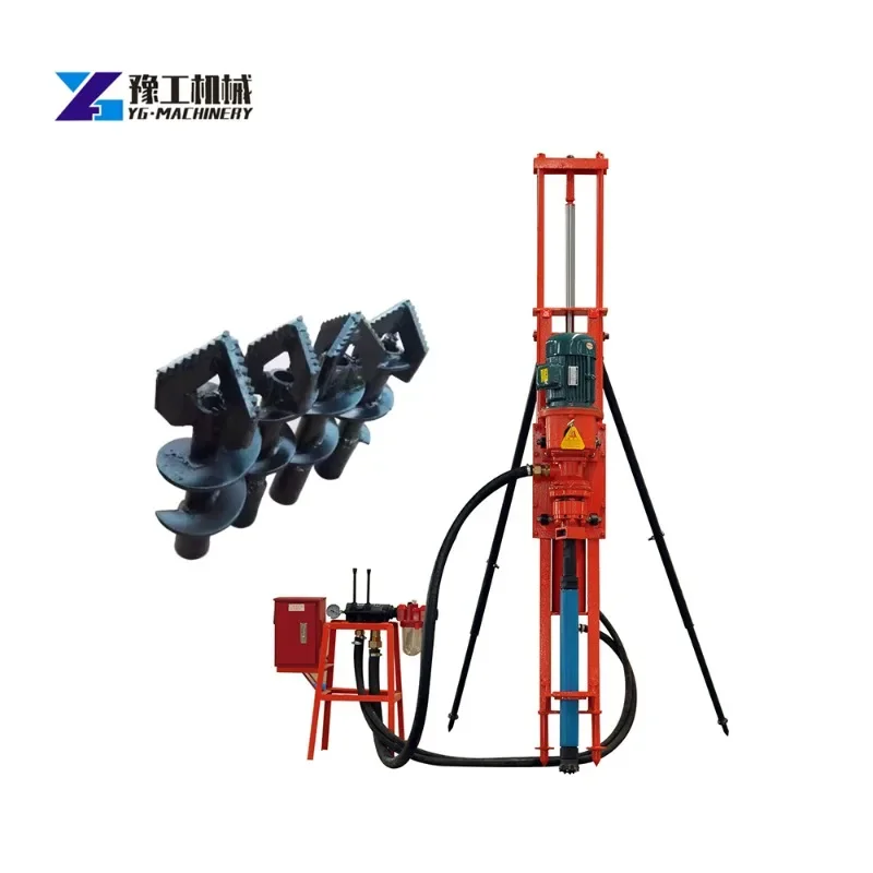 80M Miniera Rock Drill Rig Portatile Elettrico Dth Drilling Rig Machine Mining Quarry Construction Blast Hole Dth Drilling Rig