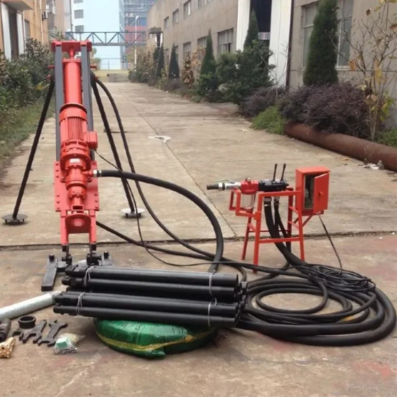 Piccolo Pozzo Trivellato Portatile Dth Drill Rig Pneumatico Per Impianto Di Cava Hammer Rig Dth Rock Blasting Downhole Drilling Machine
