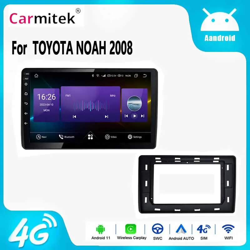 Autoradio Android 11 Per Toyota Noah 2008 Multimedia Dvd Carplay Recorder Navigazione Gps Stereo Auto Bt