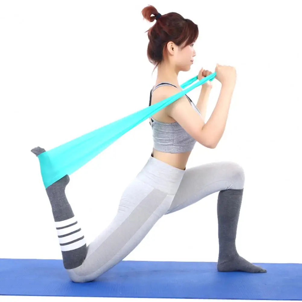 Yoga Pilates Stretch Resistance Band Esercizio Fitness Band Allenamento Elastico Esercizio Fitness Gomma 150Cm Gomma Naturale Palestra