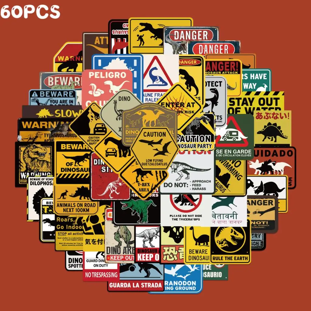 25/50Pcs Jurassic World Signs Stickers Cartoon Dinosaur Anime Decalcomanie In Vinile Per Custodia Per Telefono Notebook Scrapbooking Decor