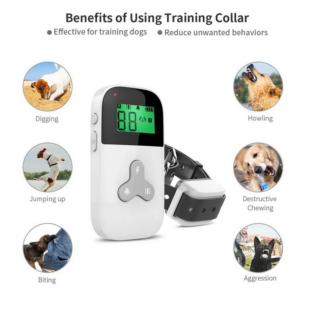Collare Antiurto Per Cani Da 20 Pezzi Statico Shock & Vibration & Beeper Con Telecomando Entro 300M In Dispositivo Impermeabile Dhlsp