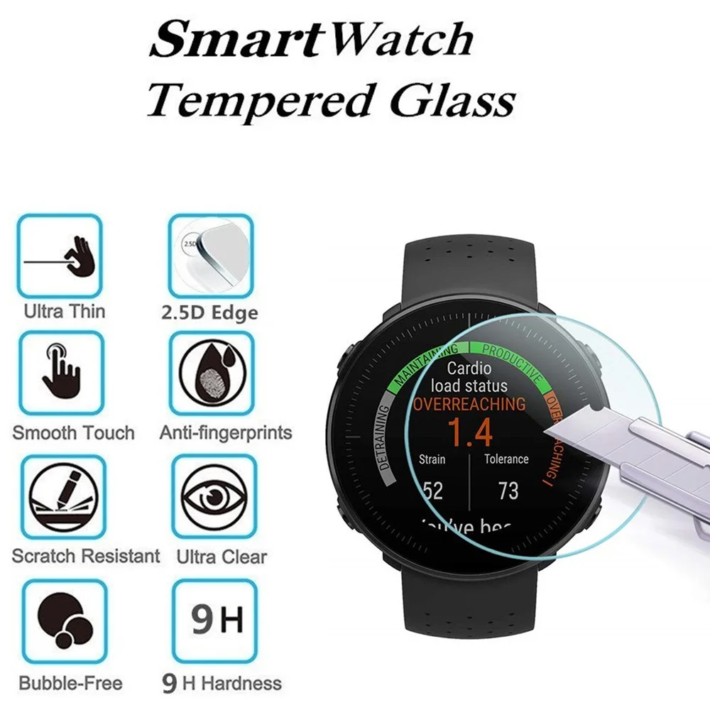 Pellicola Protettiva In Vetro Temperato Per Polar Ignite 2 Grana X Smart Watch Pellicola Antigraffio 9H Ultra Chiara Per Vantage M / V