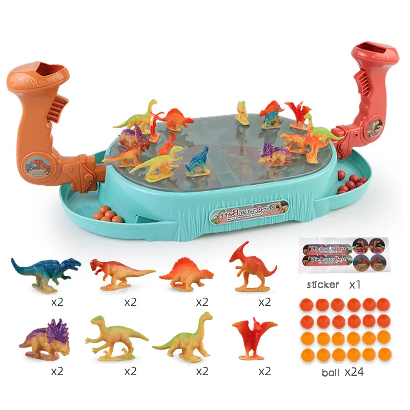 Dinosaur Battle Games Toys Genitore Bambino Double Battle Catapulta Ball Family Competitivo Board Puzzle Game Ragazzi Ragazze Giocattoli Regali