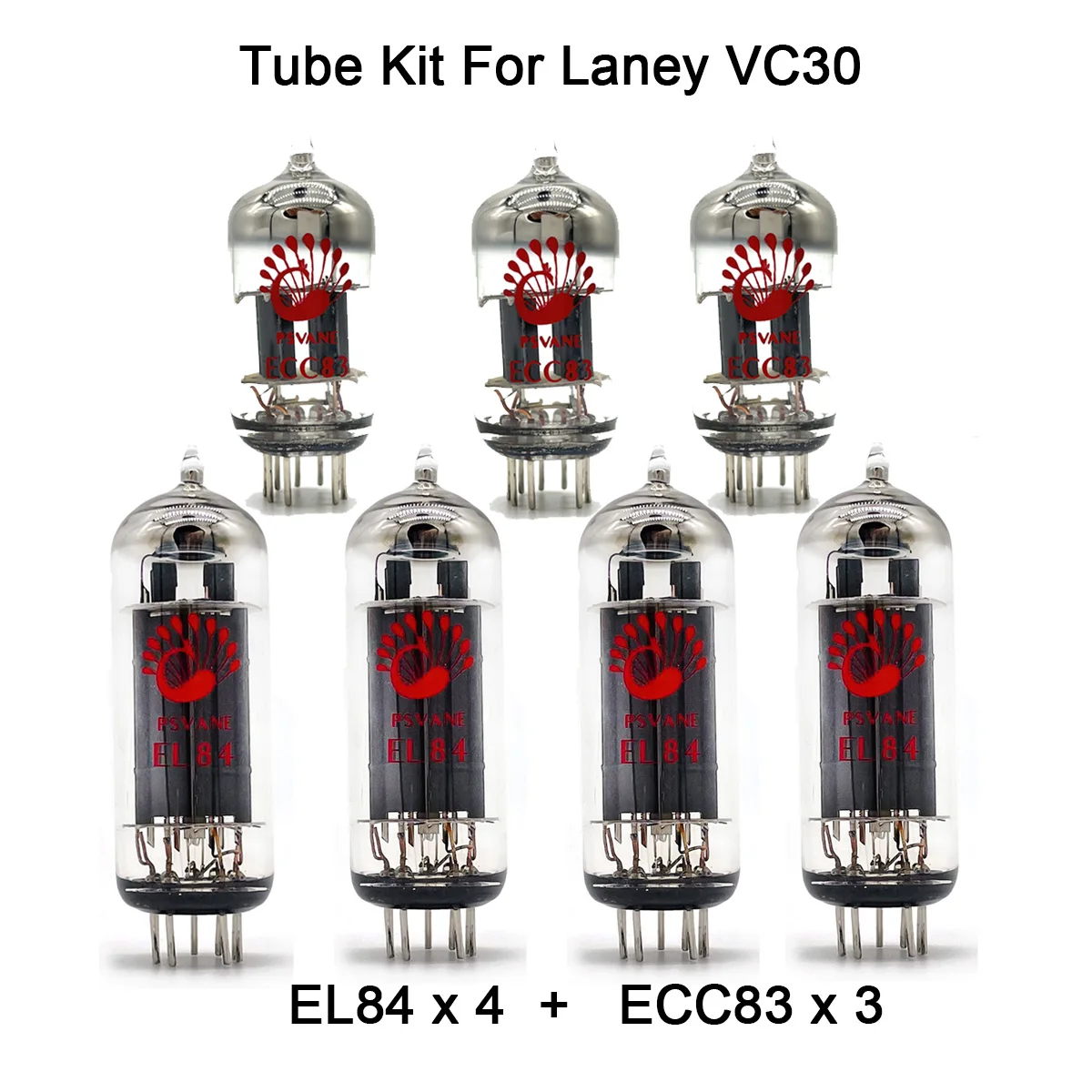 Kit Tubo Valvola Per Laney Vc30 Amplificatore Per Chitarra Tubo Psvane 4Pcs El84 3Pc Ecc83 Tubo Di Alimentazione Amp Cabinet Vintage Electronic Pre-Am