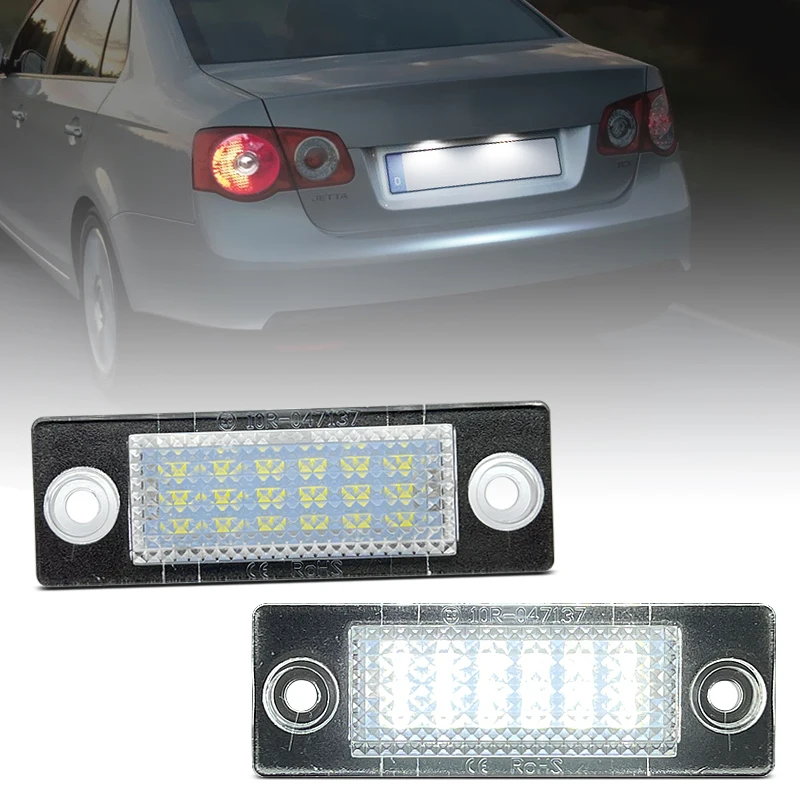 2 Pezzi Per Vw Touran Transporter T5 Caddy Golf Jetta Passat Skoda Superb White Led Number Luce Targa