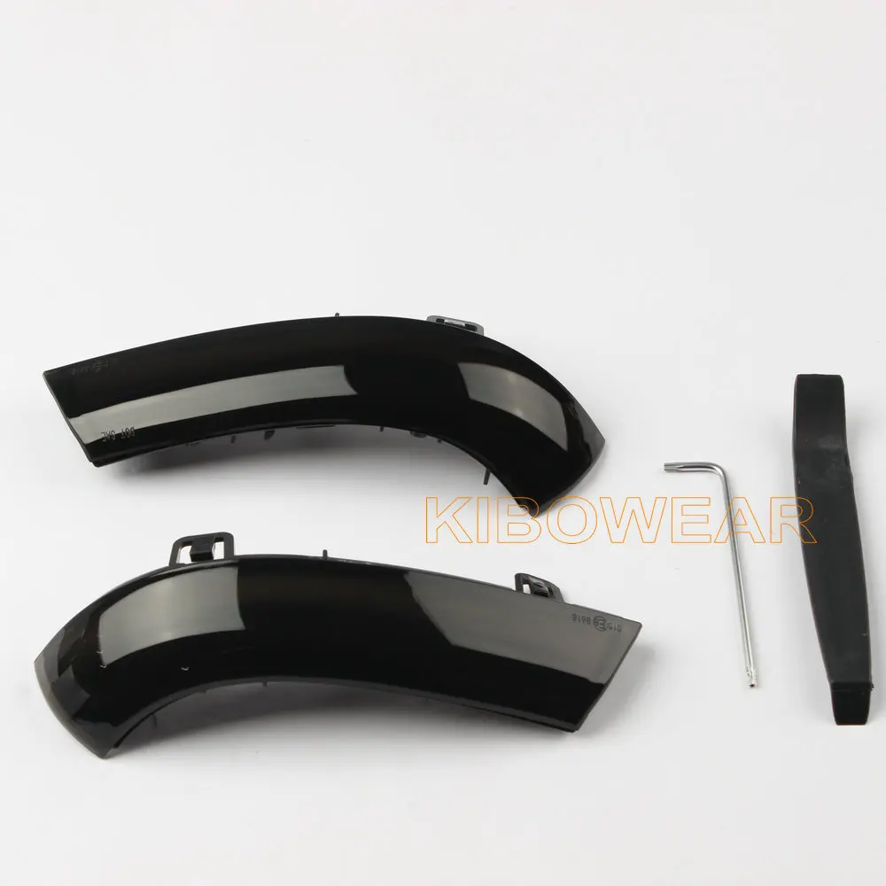 Nero Lucido Per Vw Golf Mk5 Gti 5 Jetta Mk5 Passat B5.5 B6 Superb Dynamic Blinker Side Mirror Lights Indicatori Di Direzione A Led