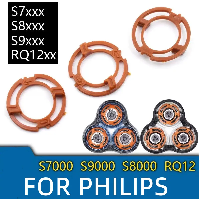 3 Pezzi Adatto Per Rasoio Elettrico Philips S7000 S9000 S8000 S7310 Rq12 Accessori Portacoltelli Con Staffa Arancione