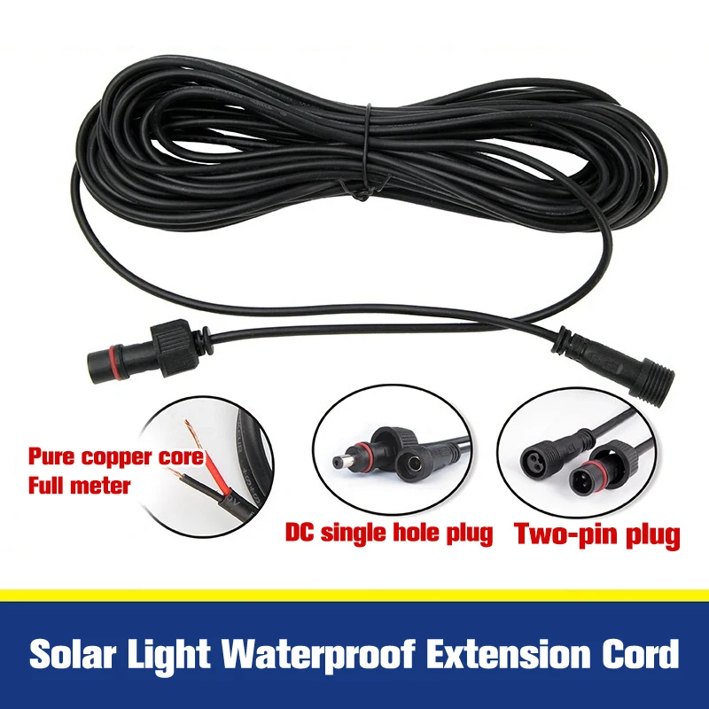 5M Solar Flood Lamp Solar Street Lamp Extension Line Led Solar Light Speciale Per Proiettori Da Esterno E Lampioni