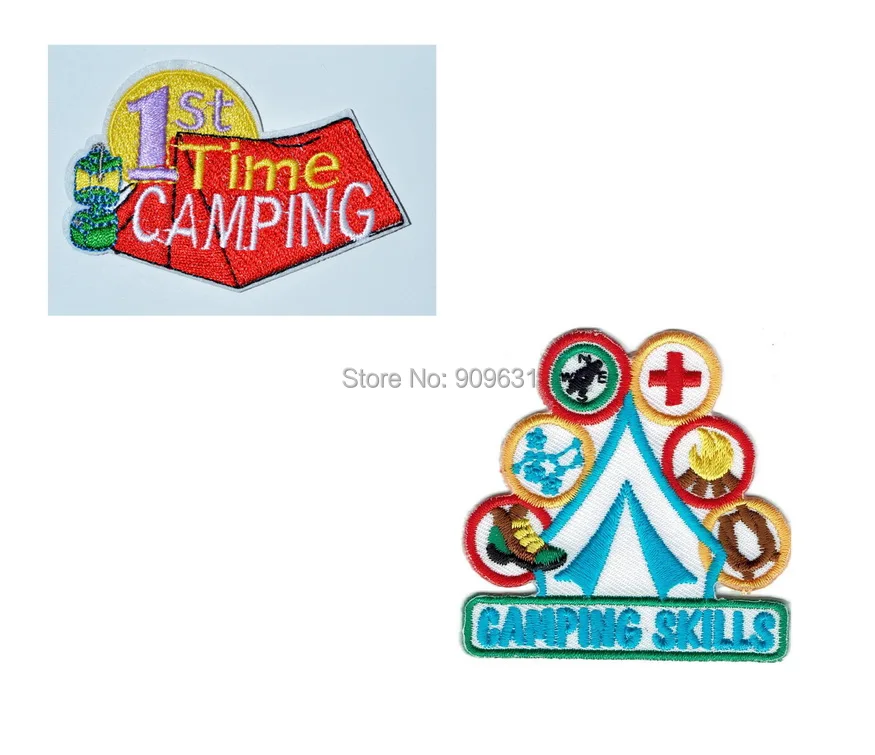 Ragazza Ragazzo Cub Competenze Di Campeggio Esterna Bianco Divertimento Patch Creste Distintivi Scout Guida