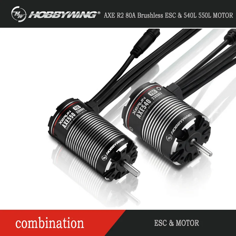 Hobbywing Xerun Axe R2 80A Brushless Esc E 540L R2 2100Kv 2800Kv/ 550 3300Kv Motore Brushless Combo Impermeabile Per Auto Rc 1/10