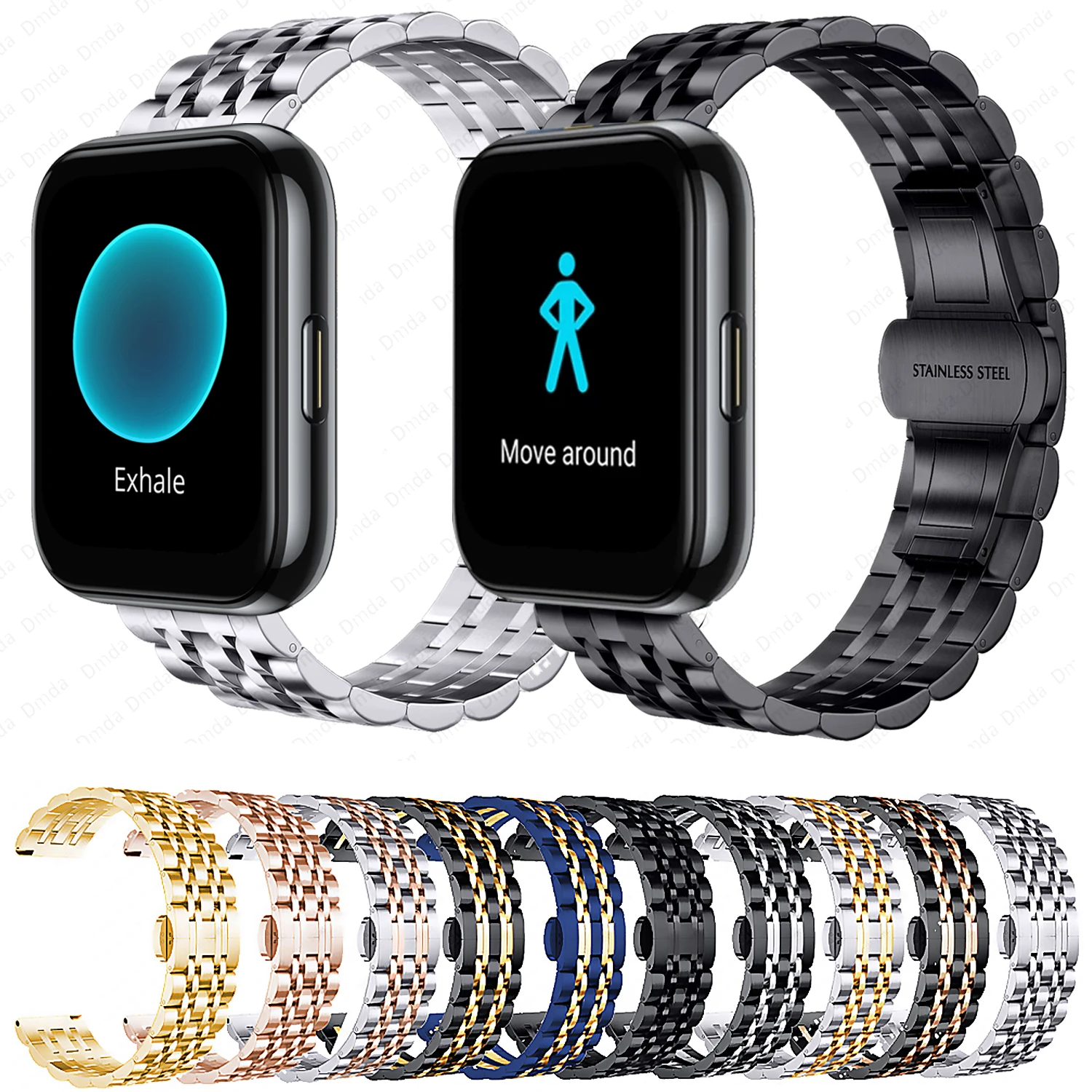 Metal Strap For Realme Watch S Pro Watchband For Realme Watch 2 Pro Smartwatch Wristband 20Mm 22Mm Stainless Steel Band Bracelet