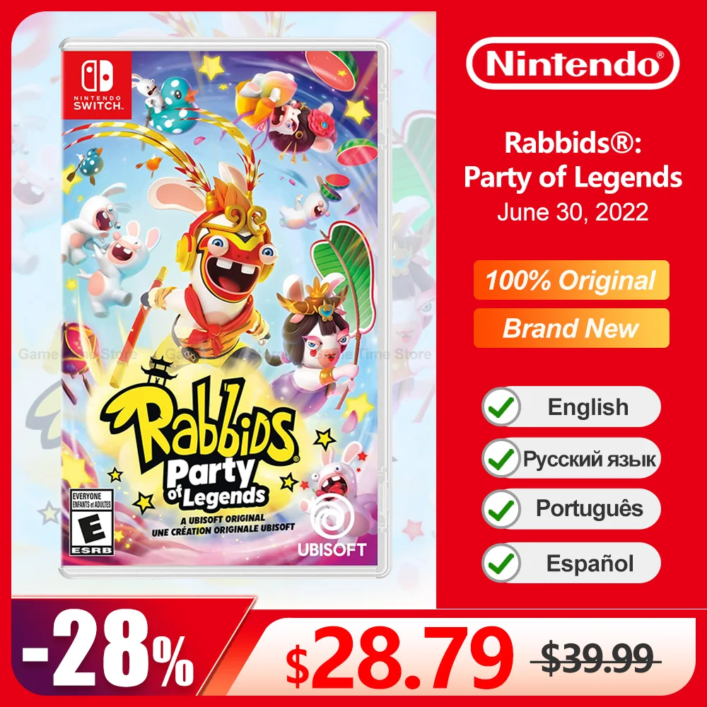 Rabelts Party Of Legends Nintendo Switch Offerte Di Gioco Supporto Per Schede Di Gioco Fisico Originale Al 100% 1-4 Giocatori Per Switch Oled Lite