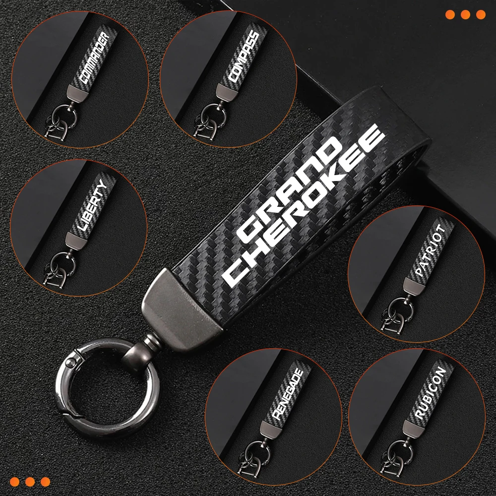 Per Jeep Cherokee Commander Compas Liberty Patriot Renegade Rubicon Wrangler Trailhawk Auto Key Rope Strap Portachiavi Accessori