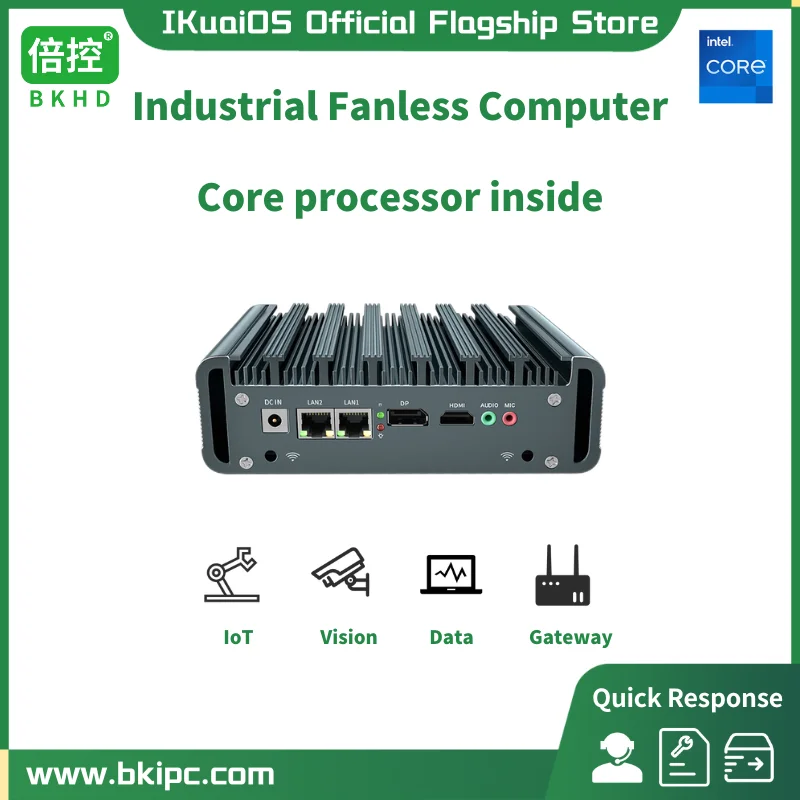 Ikuaios G685 8Th Gen Core Gigabit Ethernet 2 Lan Fanless Industrial Computer Automation Iot Machine Vision Daq 2 Xrs232 Gf-1356