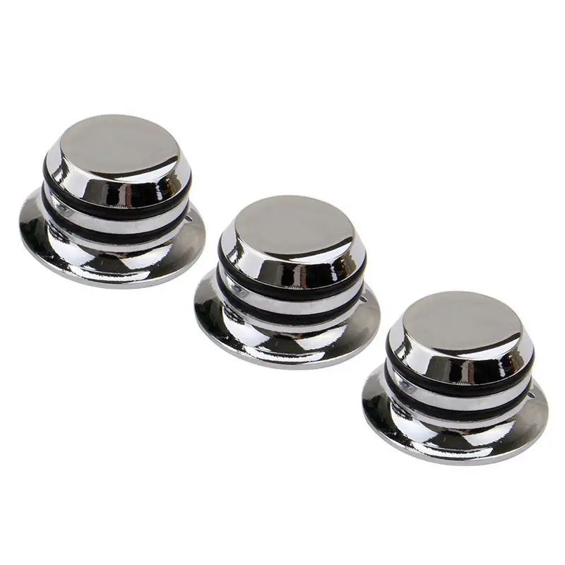 Manopole Di Accordatura Tono Cappello A Cilindro In Metallo Per Chitarra 3 Pezzi Per Fender Gibson Chitarra Elettrica Jazz Bass Lp St Chrome