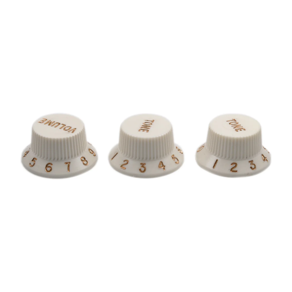 Musiclily Manopole Strat Di Dimensioni Ultra Universali Set 2 Toni 1 Volume Per Chitarra Elettrica Fender Stratocaster, Bianco Invecchiato