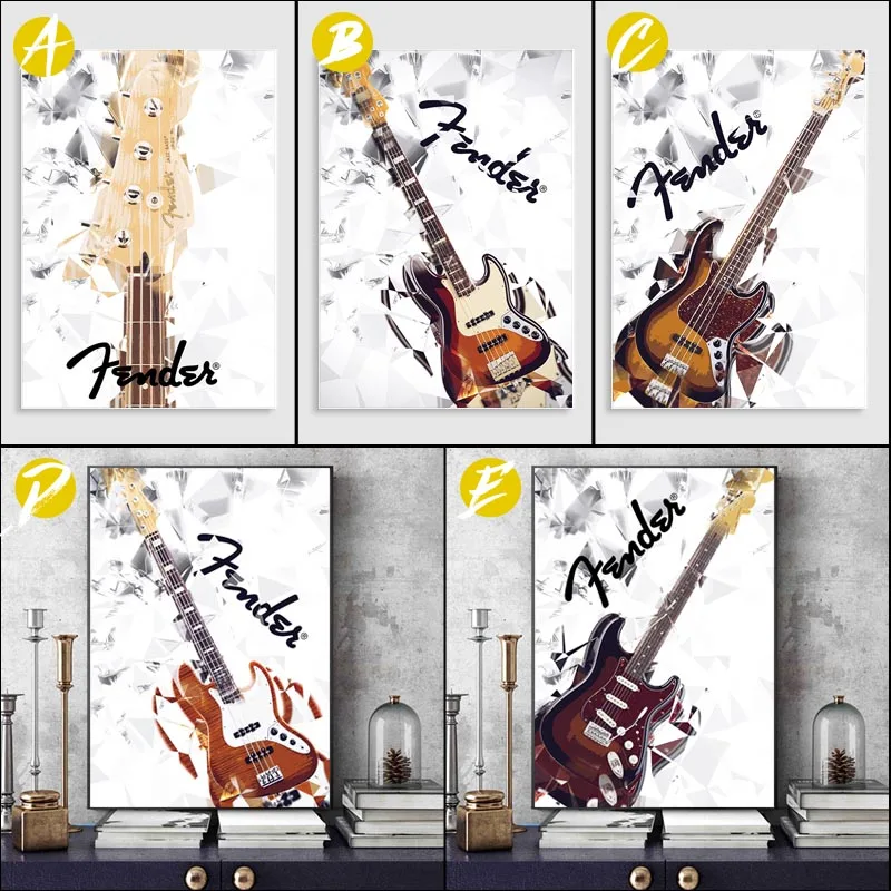 Stratocaster Guitar Fender Bass Poster Immagine Decorativa Modern Wall Art Paintings Home Decor No Frame