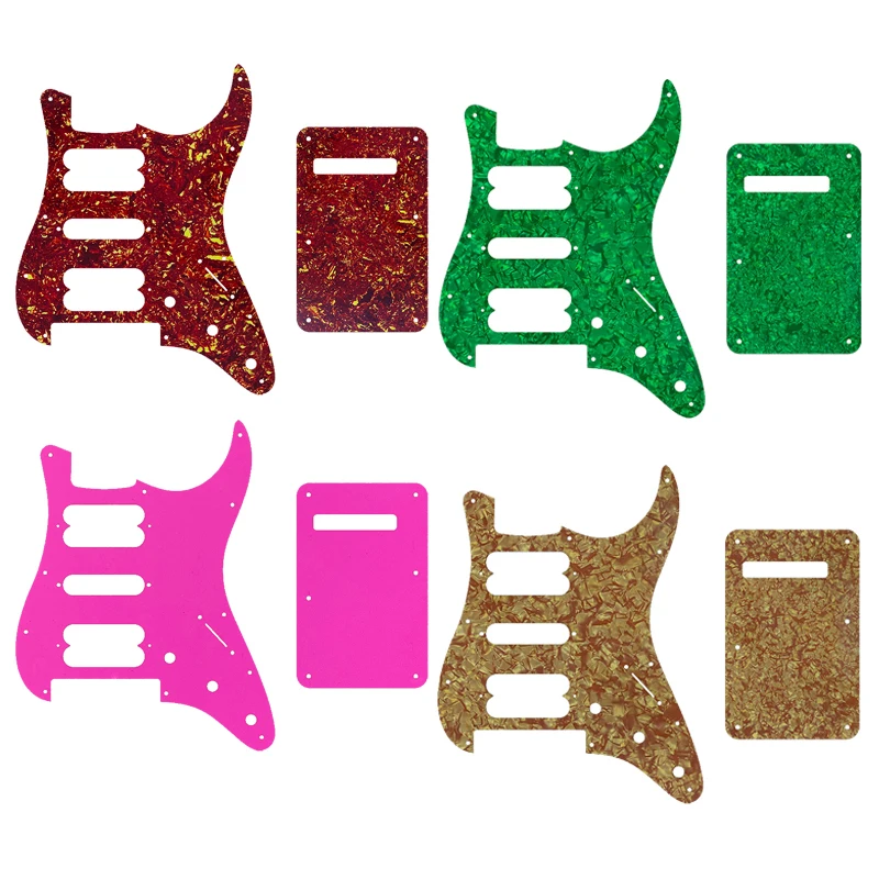 Feiman Guitar Strat Hss Pickguard, 11 Viti Per Parafango Strat Floyd Rose Bridge Cut Con Pickup Hsh E Piastra Posteriore