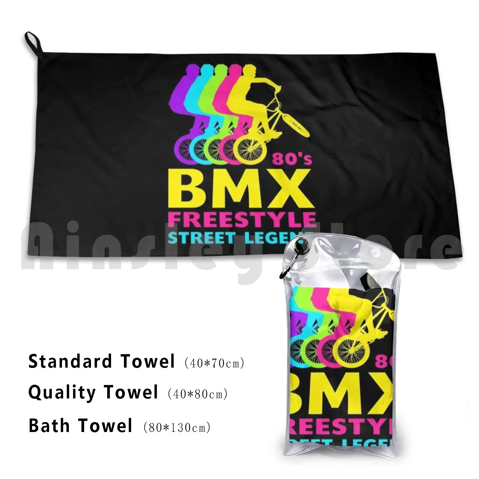 Bmx 80'S Freestyle Street Legend Retro Vintage 1980'S Bmx Bike Asciugamano Da Bagno Personalizzato Bmx 1982 Bicicletta