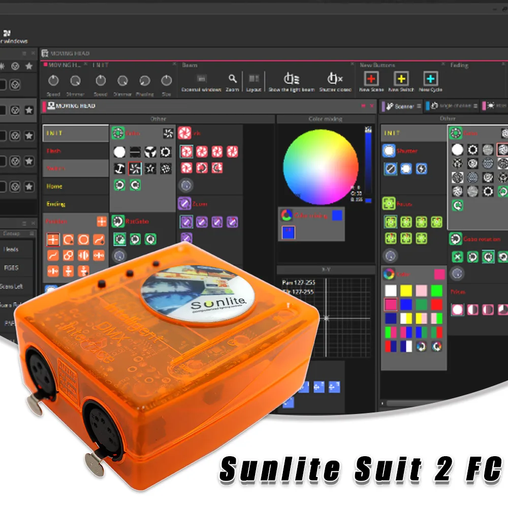 Sunlite Suite 2 Stage Lighting Controller Dmx512 Software Dj Disco Lighting Equipment Control Dj Disco Suite2