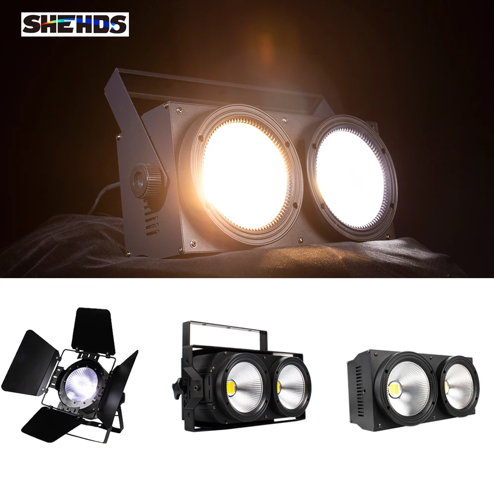 Shehds Led Par 200W Cob Lighting/2 Pcs Barn Doors Dmx Controller Stage Effect Lights Per Dj Booth Market Disco Church/Garden